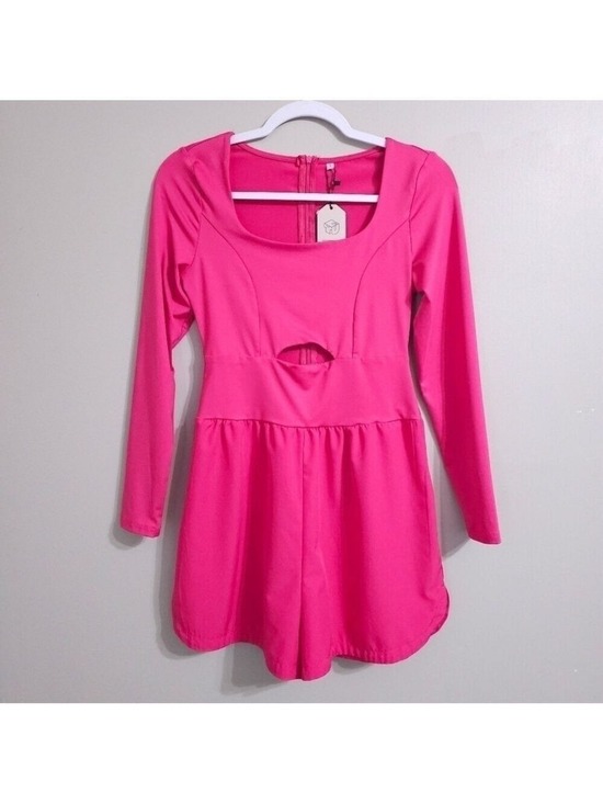 Pants - Boutique Athletic Long Sleeved Romper - Magenta Pink size small